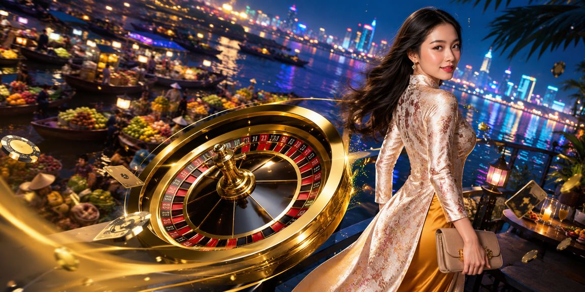 Phụ nữ mặc áo dài chơi roulette tại vùng đồng bằng sông Cửu Long